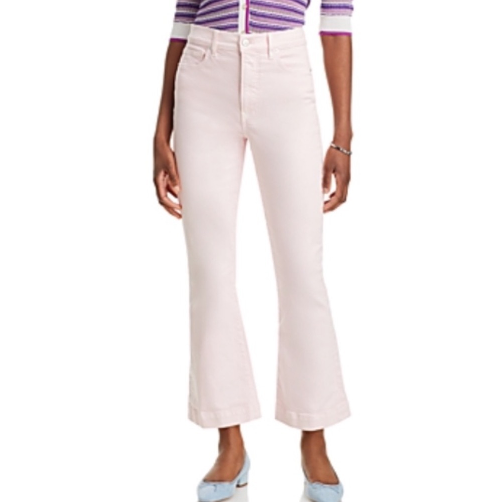 Veronica Beard Carson High-Rise Kick Flare Jeans - Light Pink - Size 26